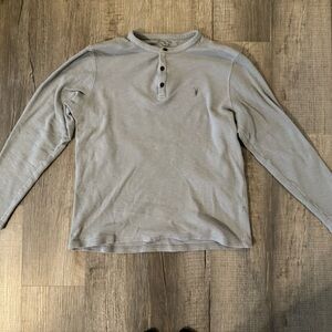 MUSE LONG SLEEVE HENLEY GREY SIZE MEDIUM REGULAR FIT
